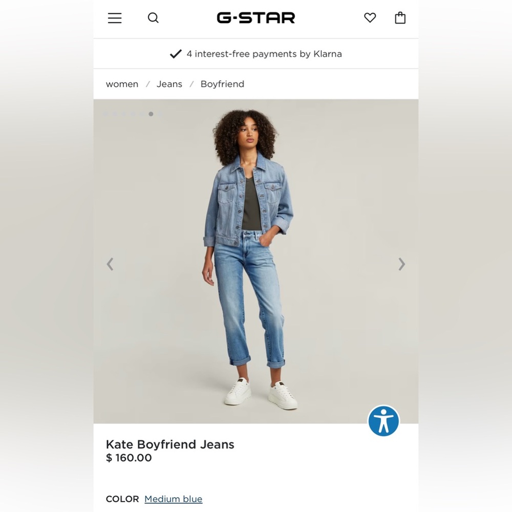 G-Star Light Blue Cropped Jeans/ brand new with no tags.